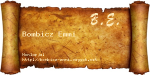 Bombicz Emmi névjegykártya